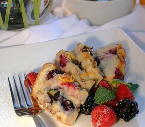 Sprouted Grain & Berry Bread Pudding